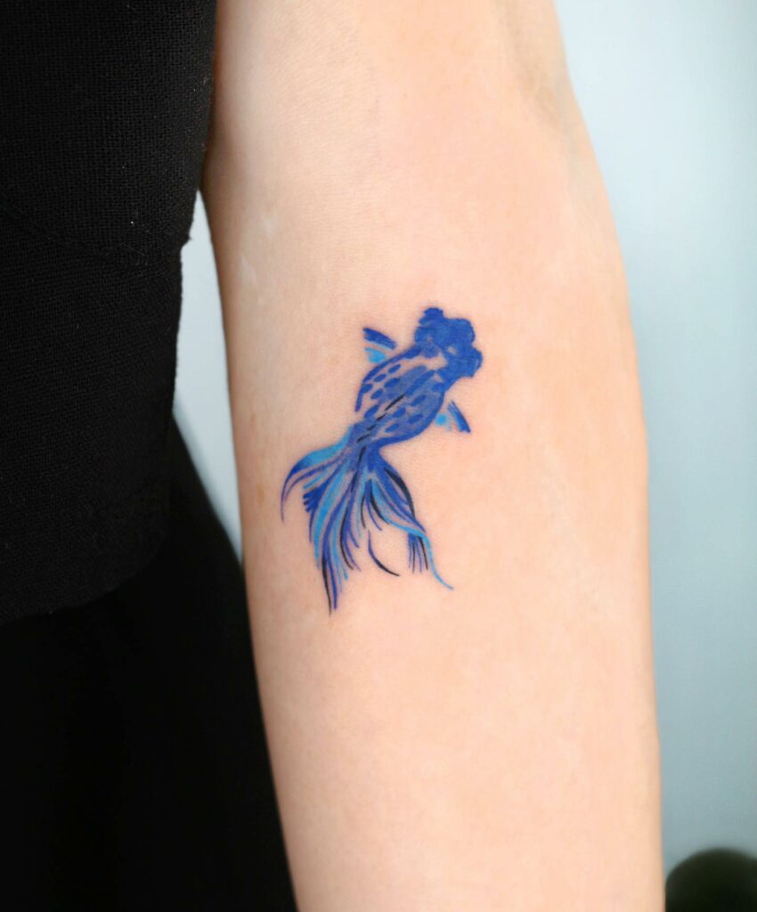 Tatuaje De Pez Azul