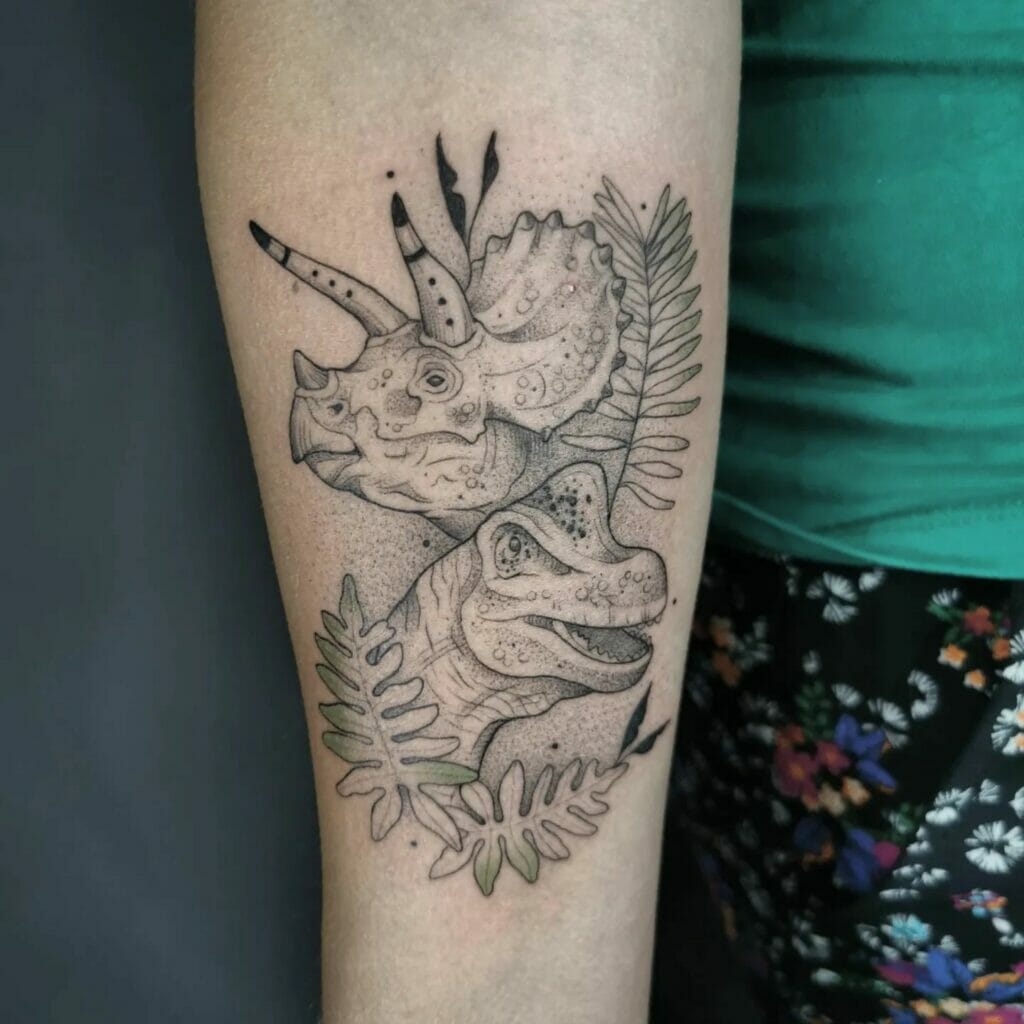 Tatuajes De Braquiosaurio Y Triceratops