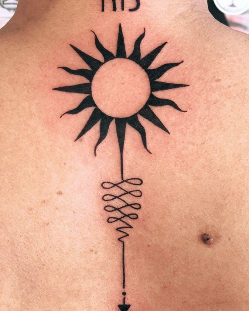 Diseño de tatuaje de sol celta