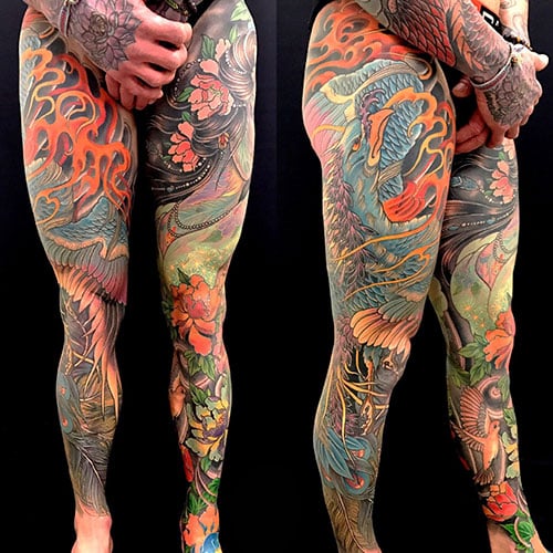 Leg Sleeve Tattoo