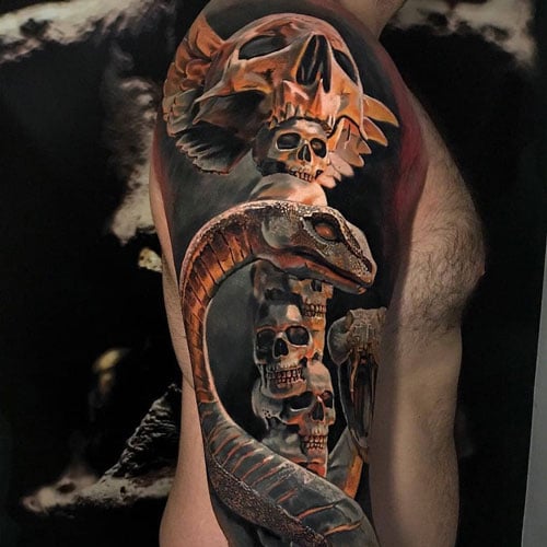 quarter sleeve tattoo