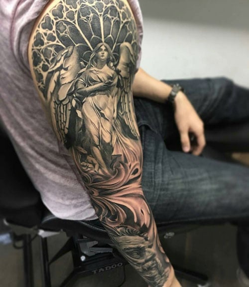 quarter sleeve tattoo