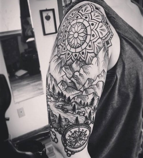 quarter sleeve tattoo