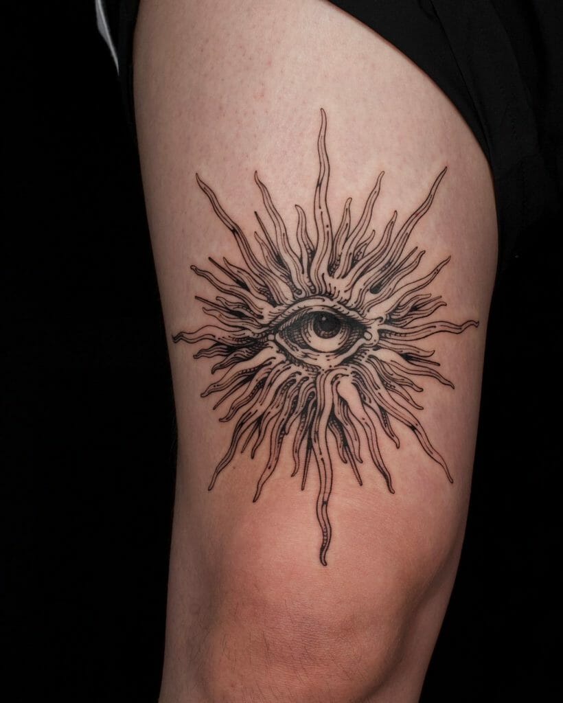 Tatuajes Pequeños De Sol Ojo Cósmico