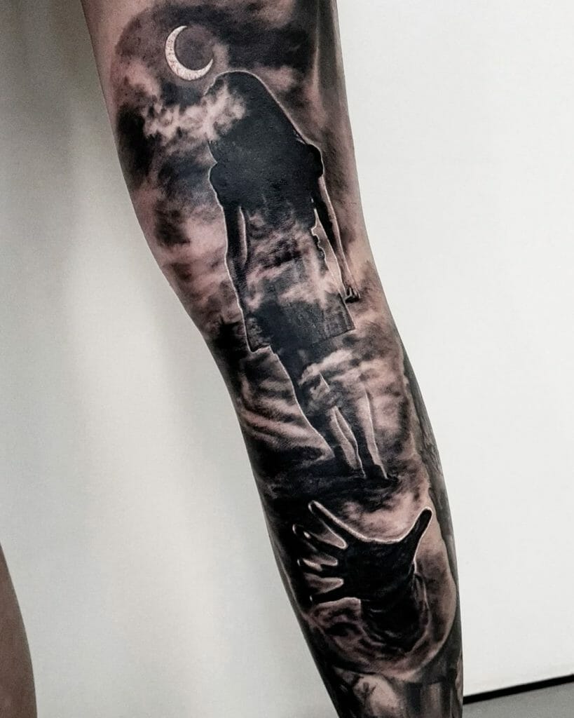 Crescent Moon Tattoo Sleeve