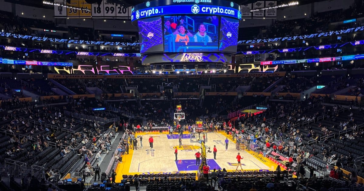 Crypto.com Arena interior Lakers 2022