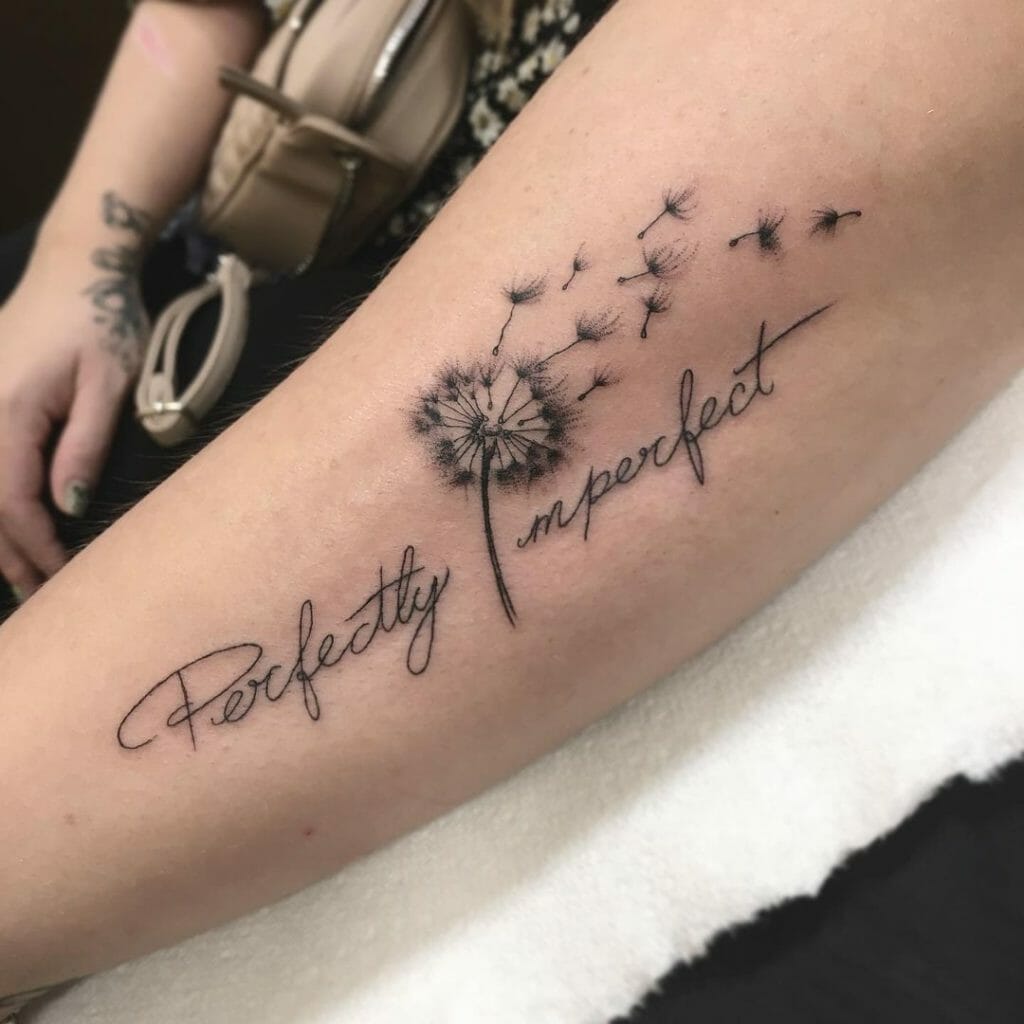 Dandelion Tattoo with Quotes