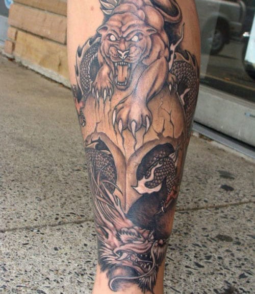 Leg Sleeve Tattoo