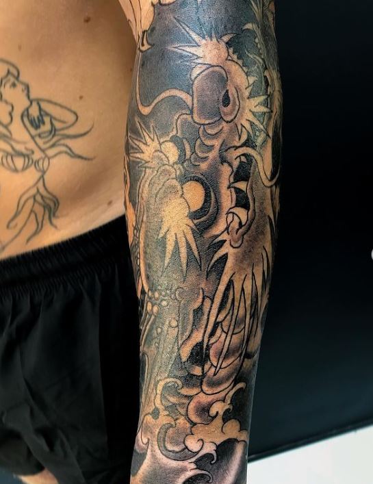 dragon sleeve tattoo