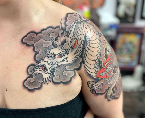 dragon sleeve tattoo