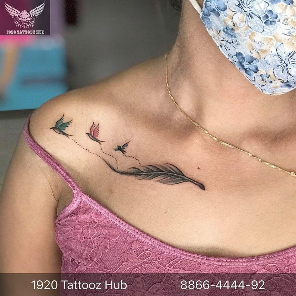 Feathered Friends Flying Bird Tattoos