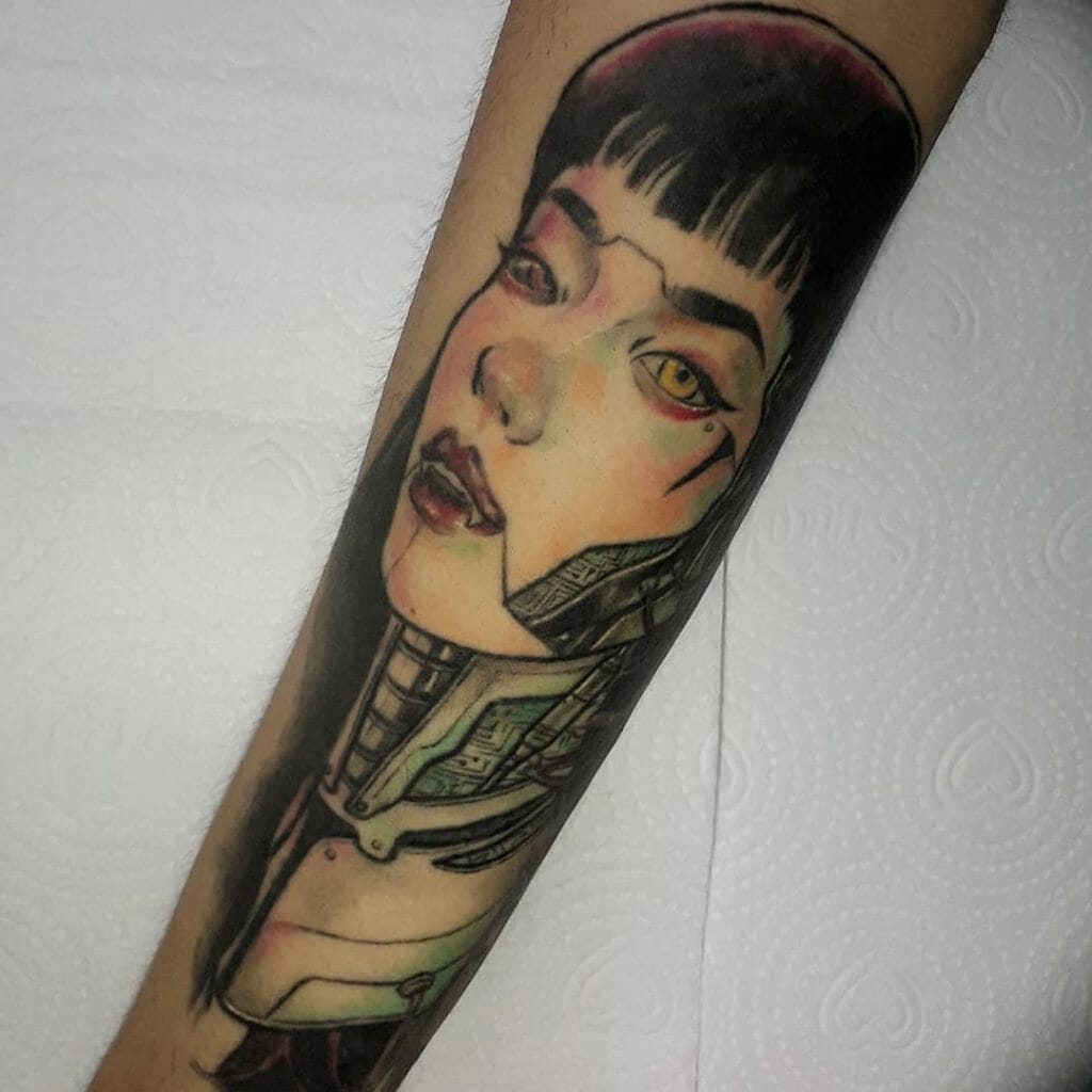 Feminine & Playful Cyberpunk Tattoo