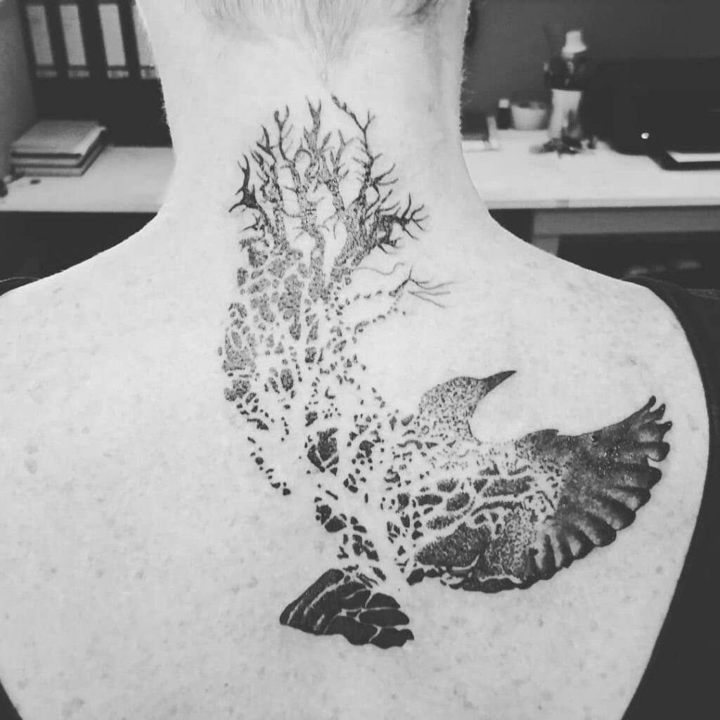 Flock of Crows x Tree of Life Tattoo Design 