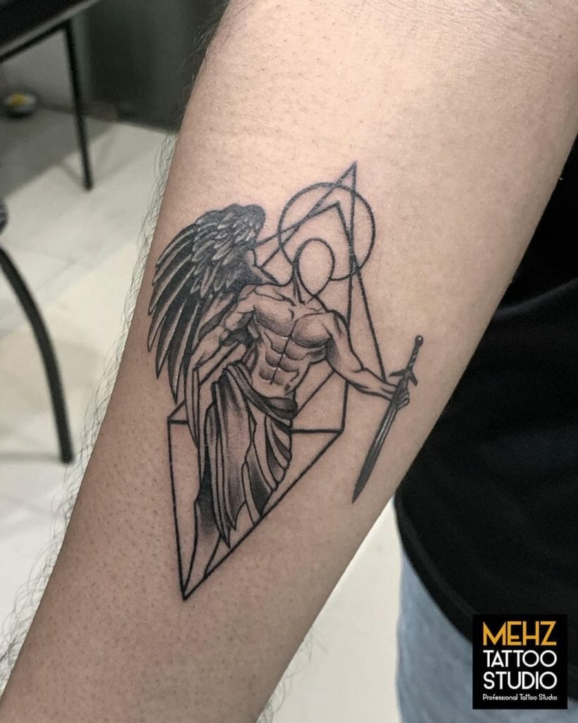 Forearm Guardian Angel Tattoos