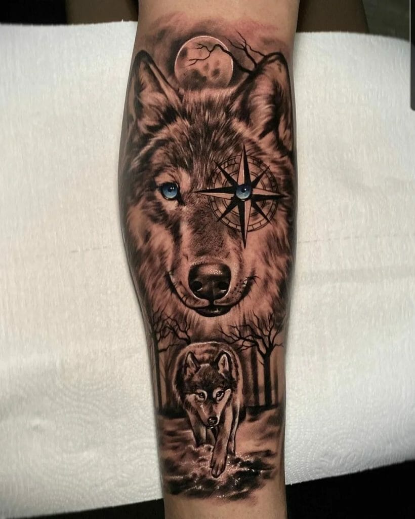 Wolf Tattoo On Forearm