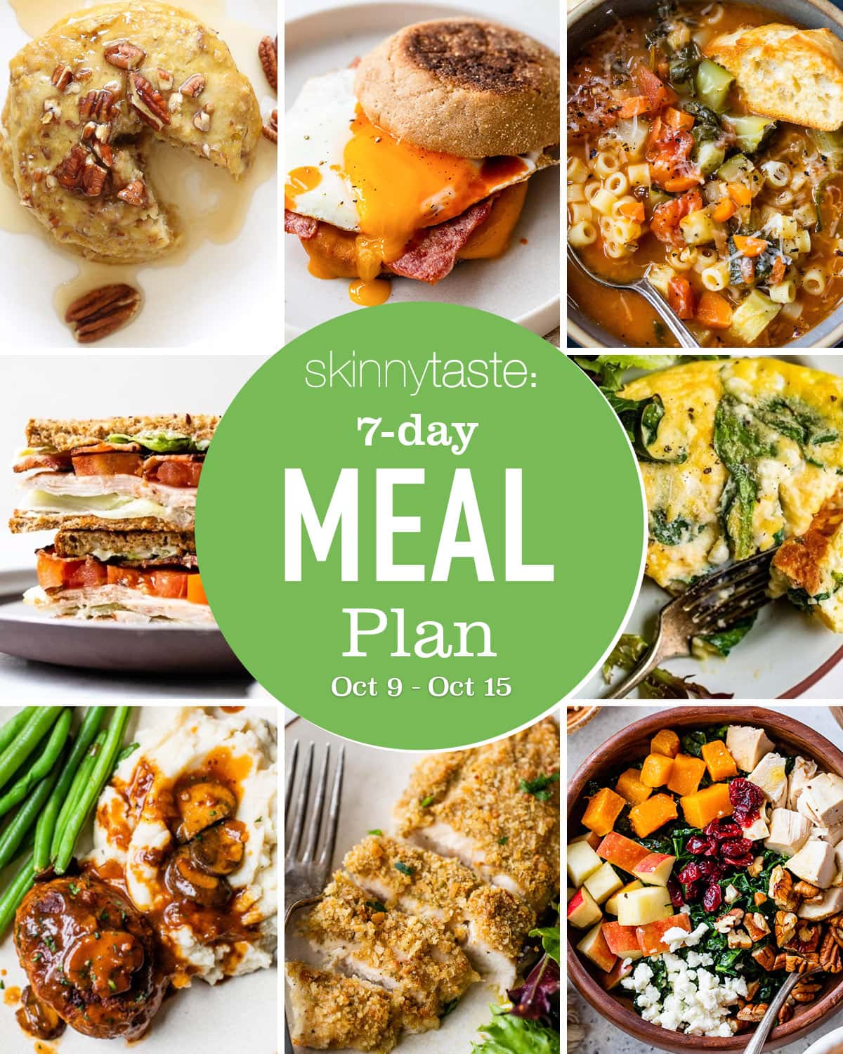 Free 7 Day Healthy Meal Plan Oct 9 15