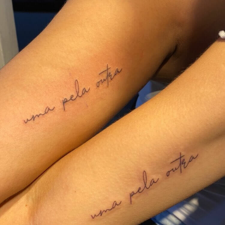 Friendship Quote Mark Tattoo