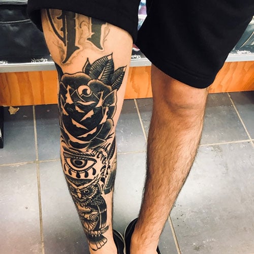 Leg Sleeve Tattoo