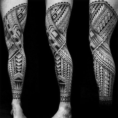 Leg Sleeve Tattoo