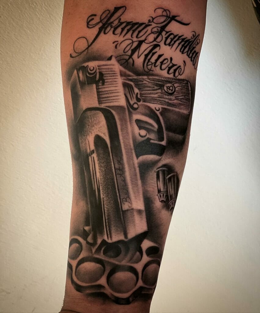 Gangster Gun Tattoo