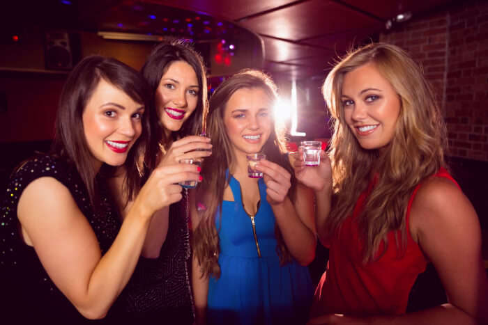 Girl's enjoying ladies' night out in a club