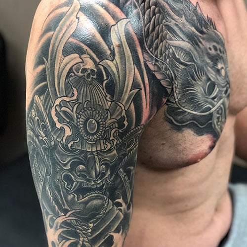 quarter sleeve tattoo