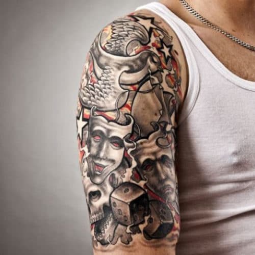 quarter sleeve tattoo