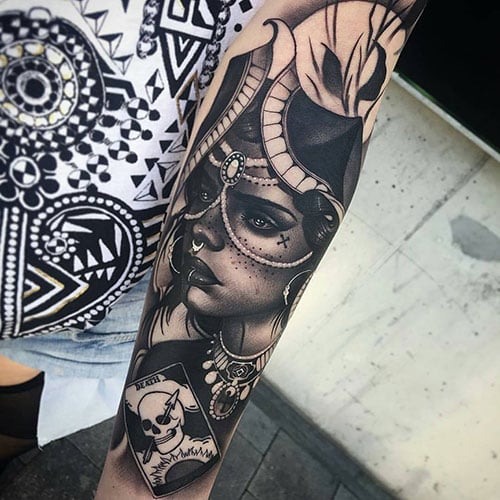 quarter sleeve tattoo