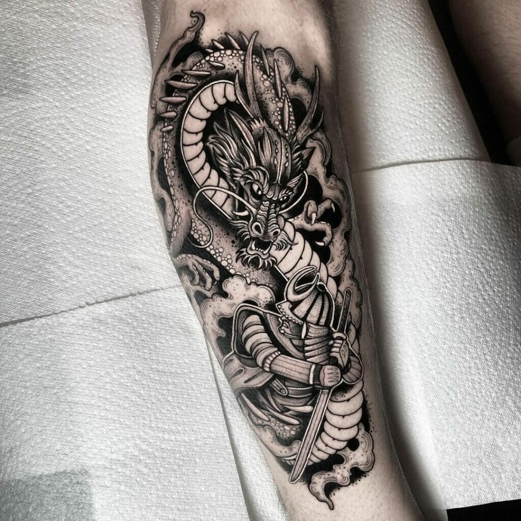 Japanese Dragon Sleeve Tattoo