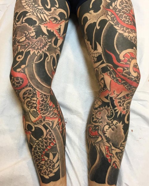 Leg Sleeve Tattoo