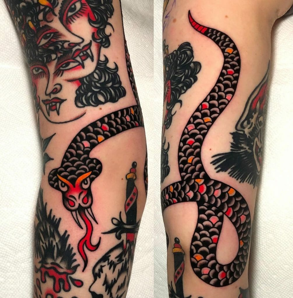 Japanese Snake Tattoo