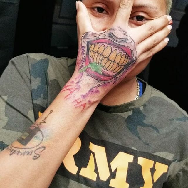 Joker Hand Tattoo