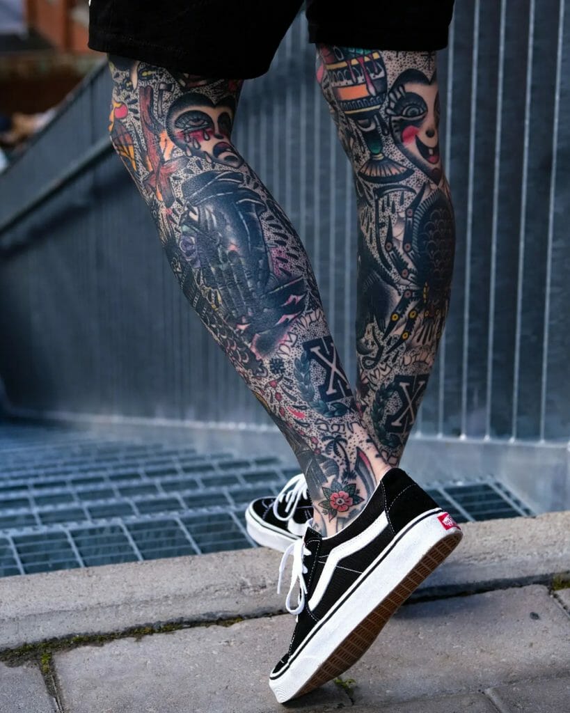 Leg Sleeve Tattoo