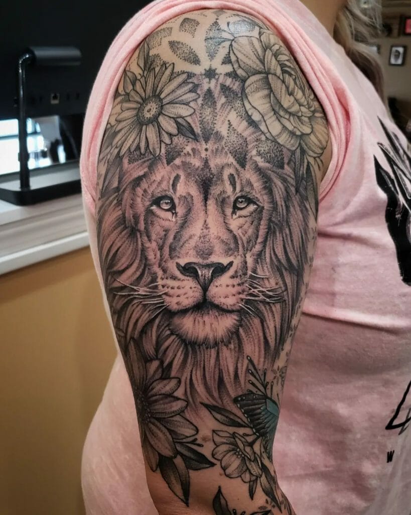 Lion Half Sleeve Tattoo