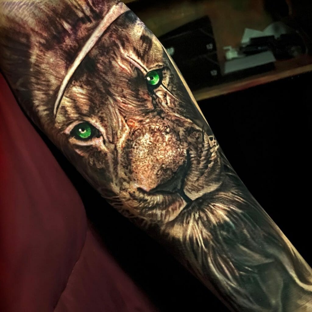 Lion Sleeve Tattoo For Men