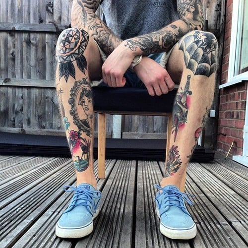 Leg Sleeve Tattoo