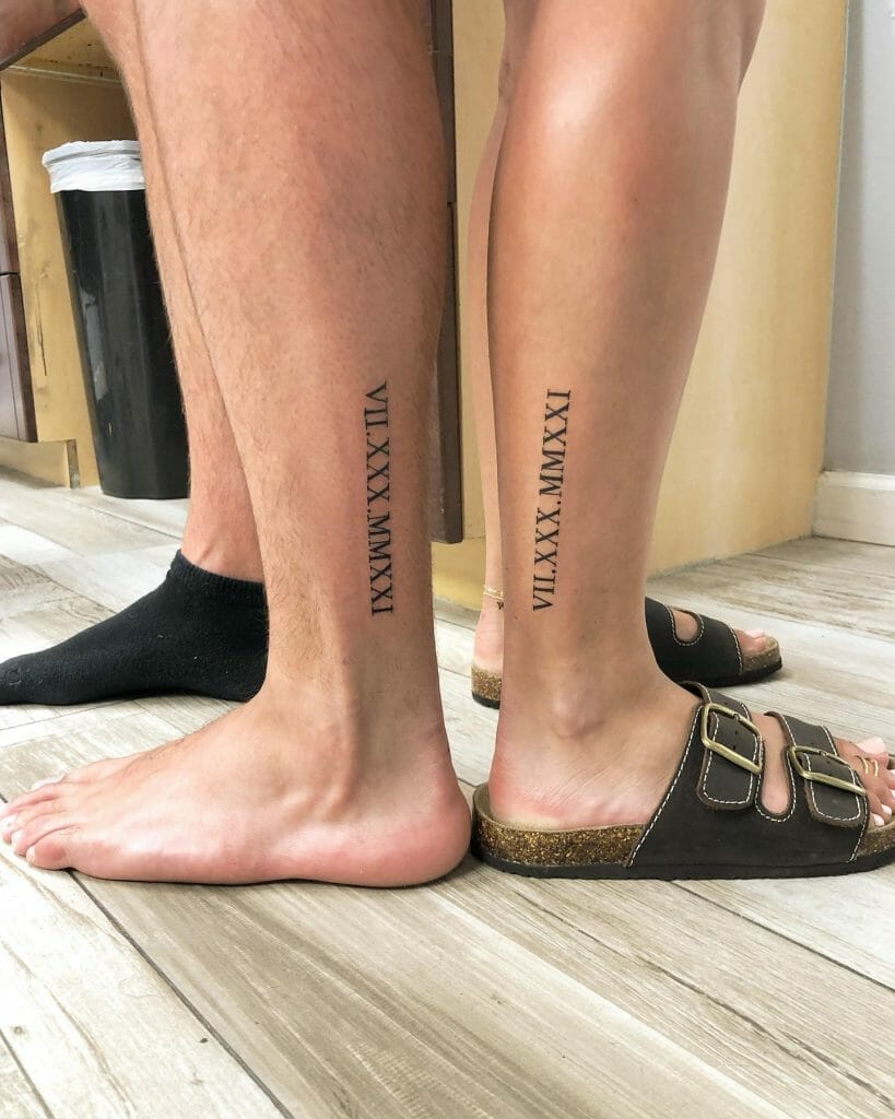 Matching Roman Numeral Tattoos ideas