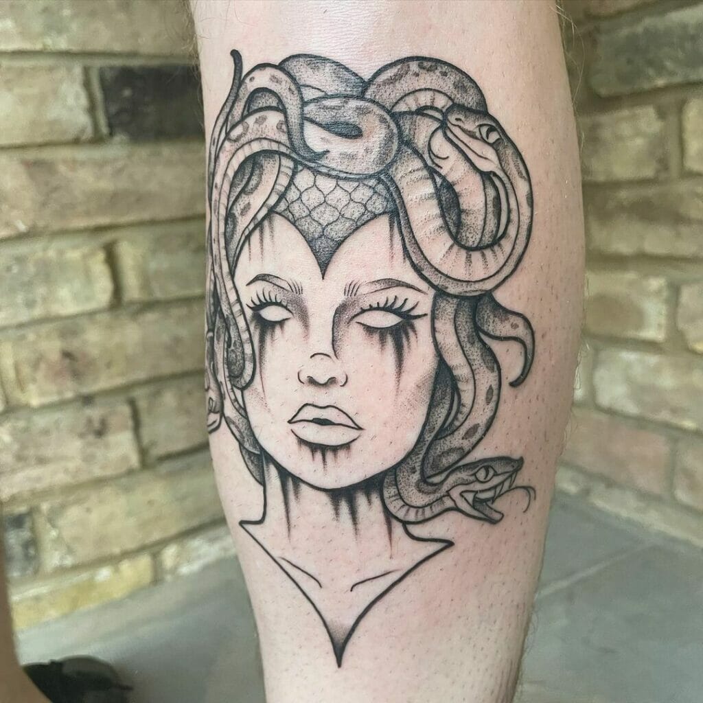 Medusa Statue Tattoo