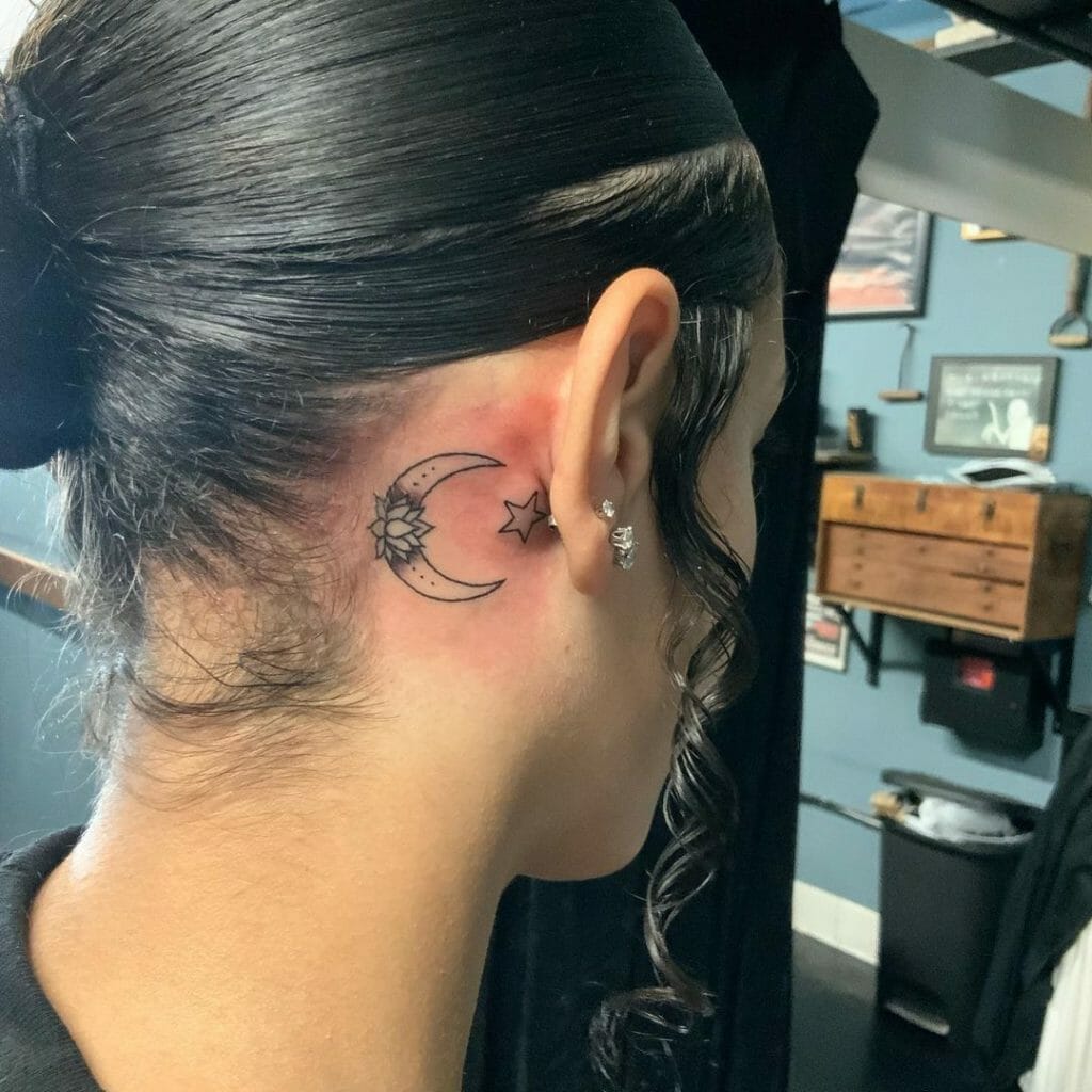 Minimal Crescent Moon Tattoo