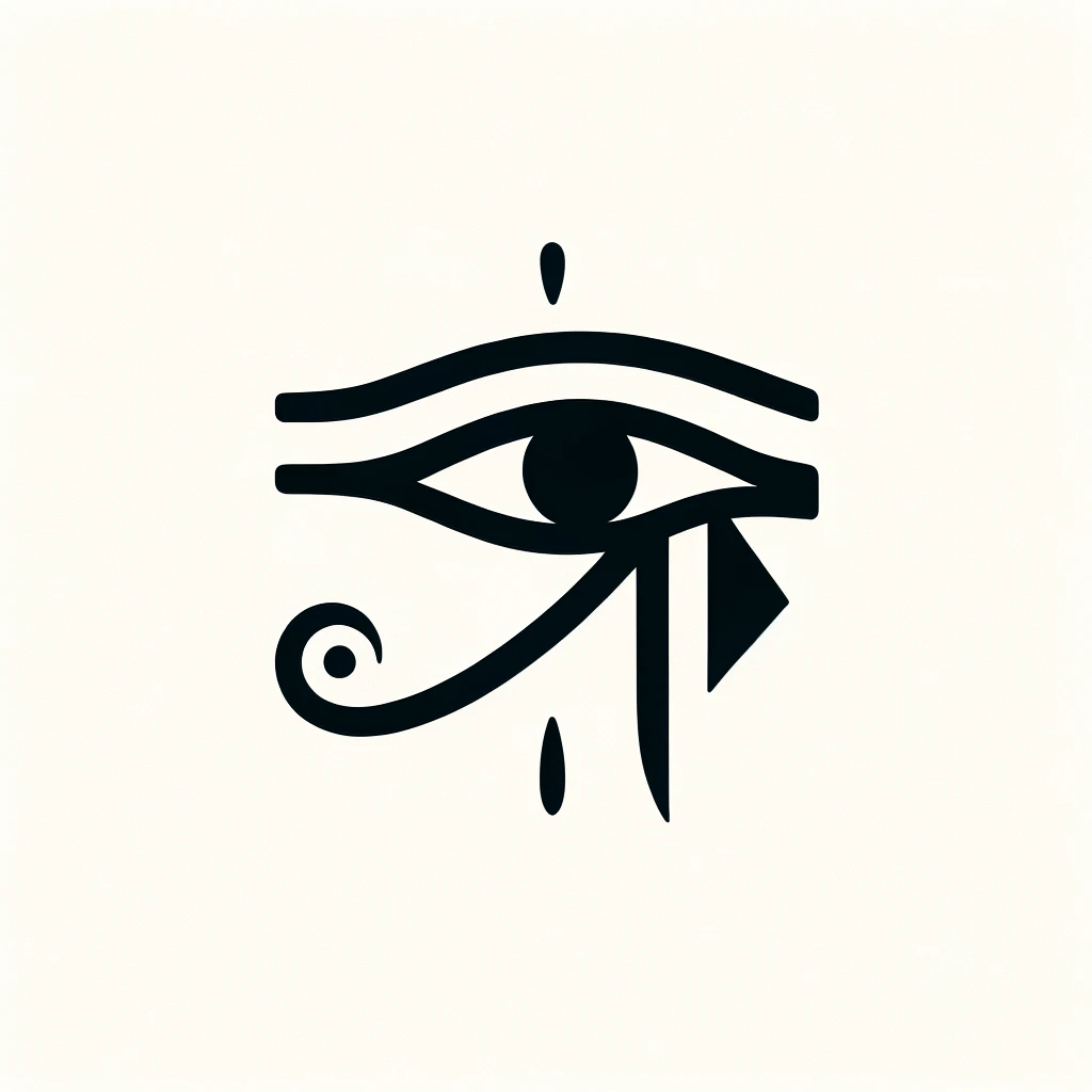 Minimal Eye Of Ra Tattoo Design