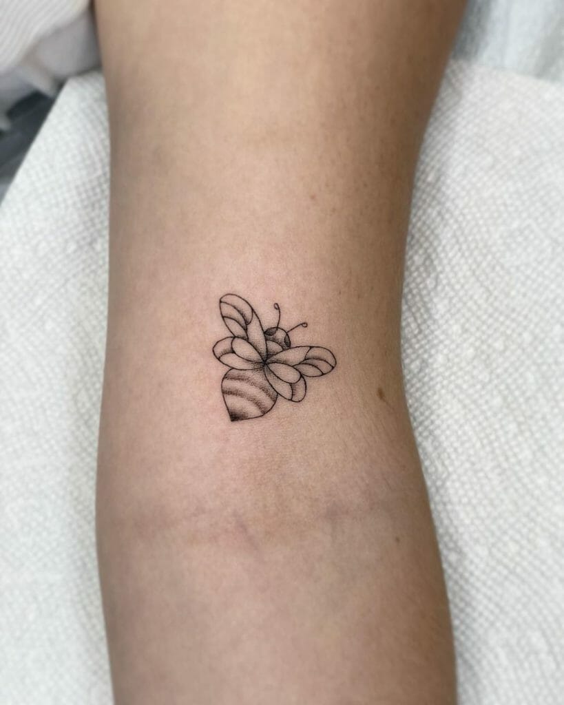 Minimalist Bee Tattoo