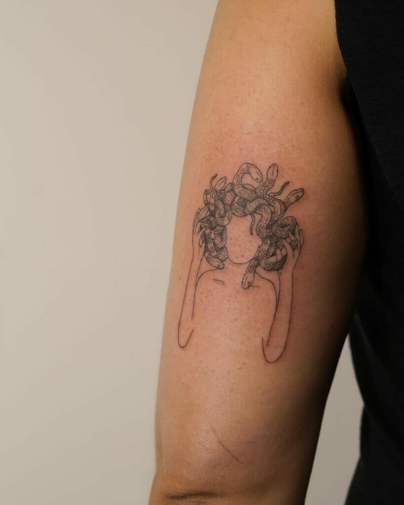 Minimalist Medusa Tattoo