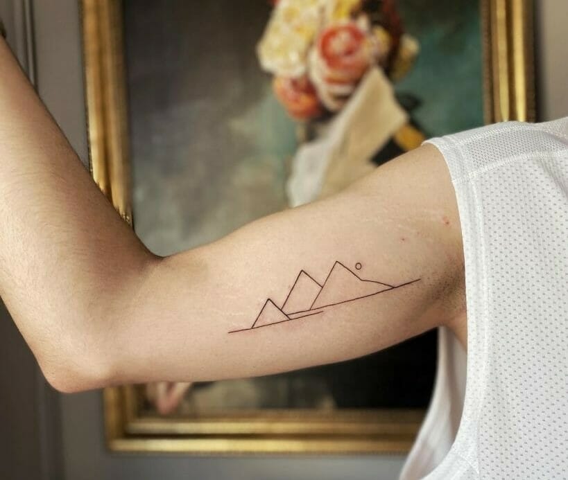 Minimalist Mountain Tattoo