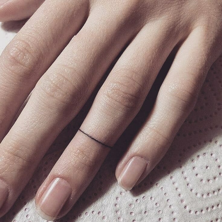 Minimalist Ring Tattoo For Women