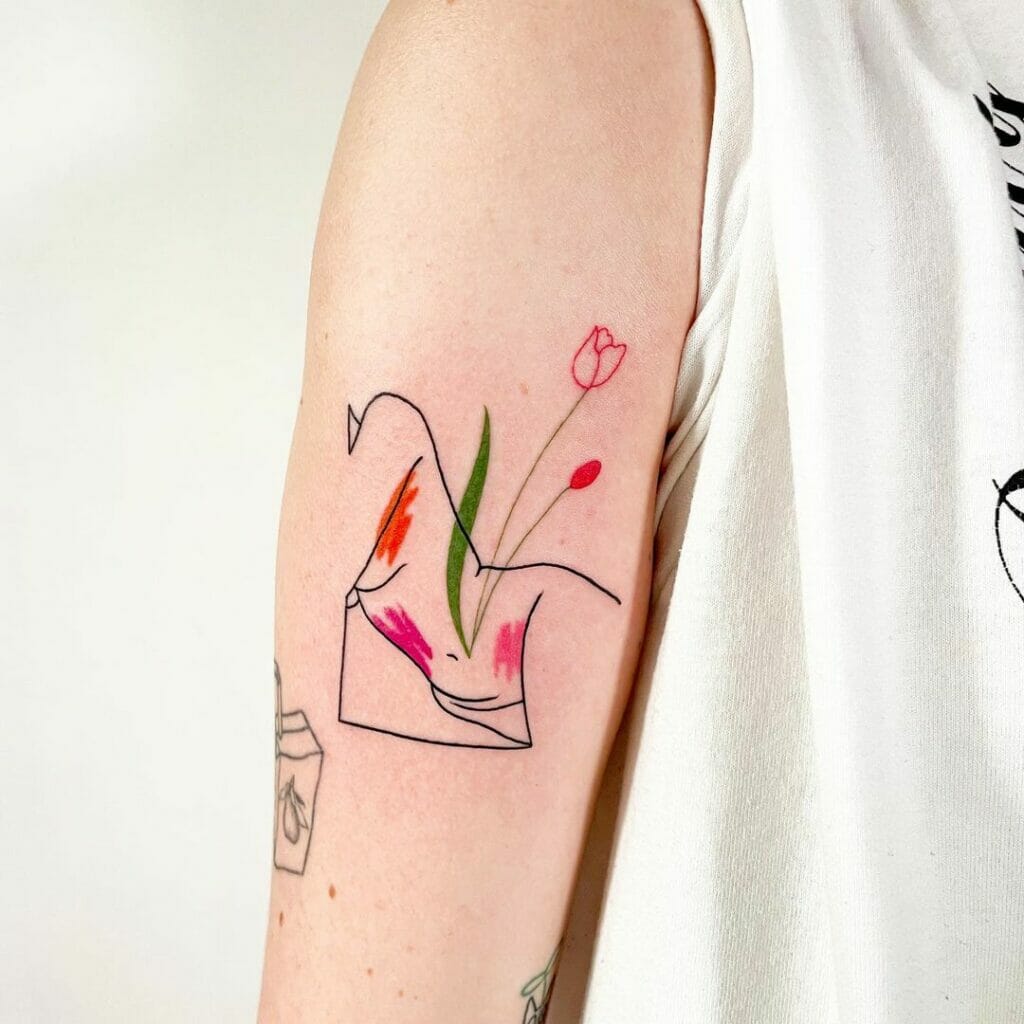 Minimalist Rose Tattoo