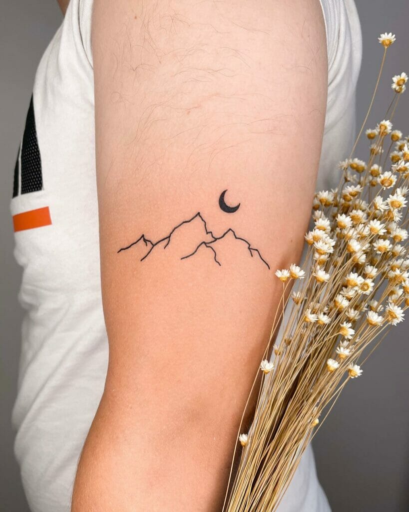 Minimalist Mountain Tattoo