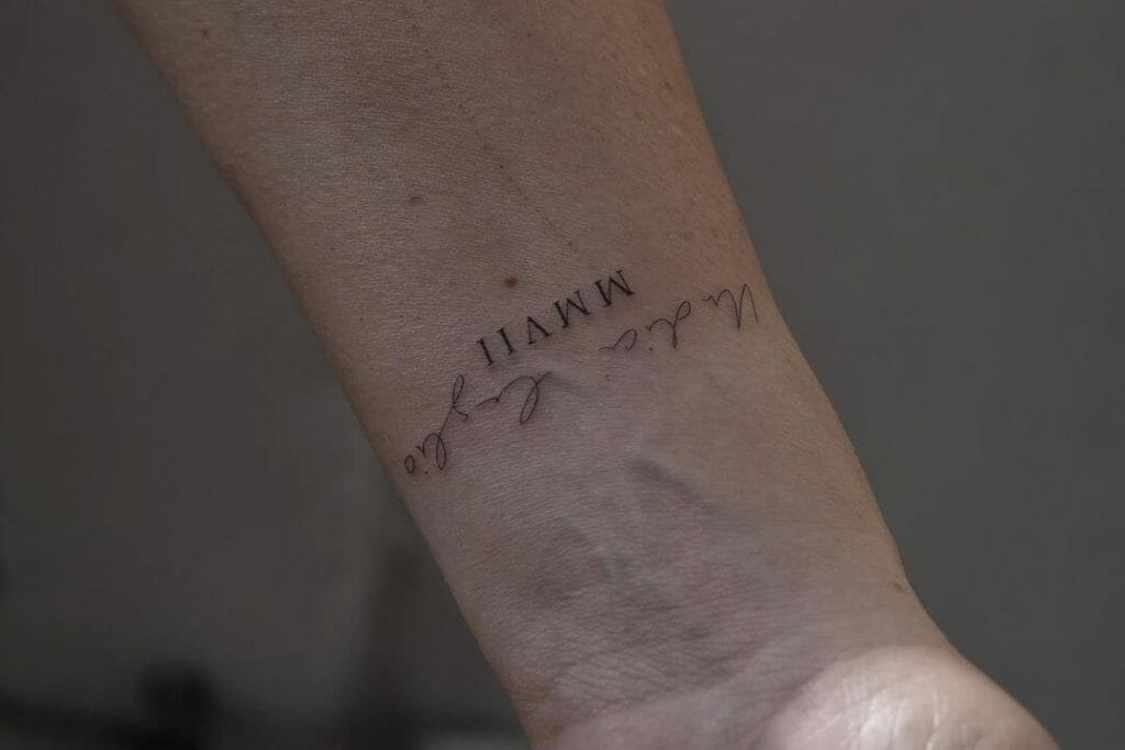 Minimalistic Roman Numeral Tattoos