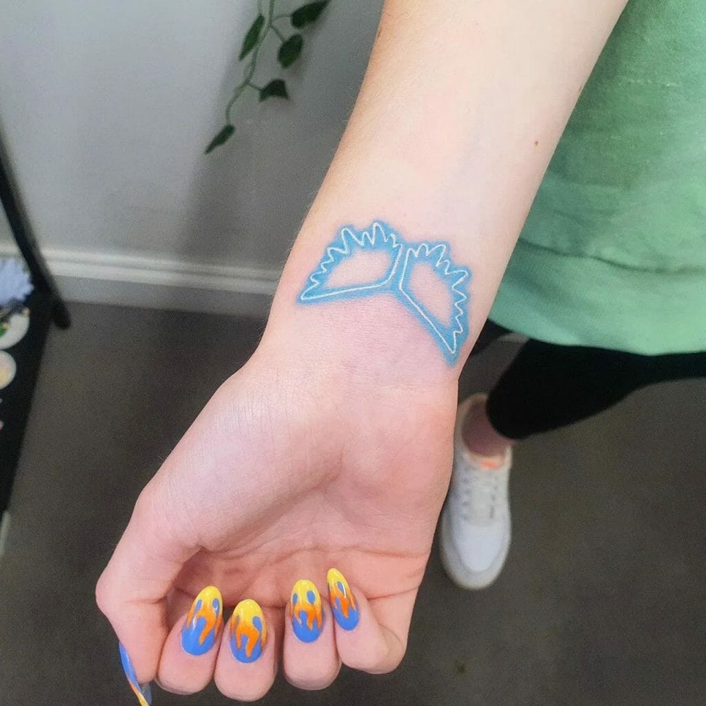 Neon Angel Wings Tattoo