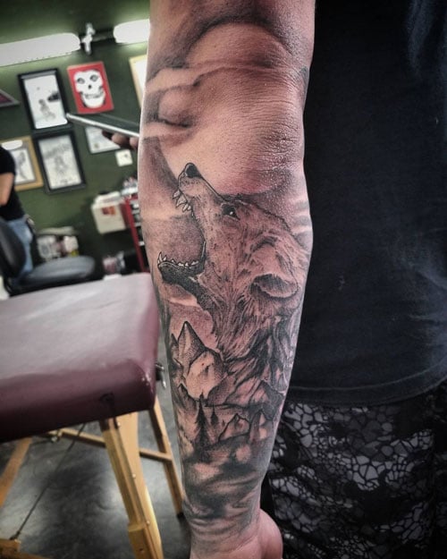 quarter sleeve tattoo