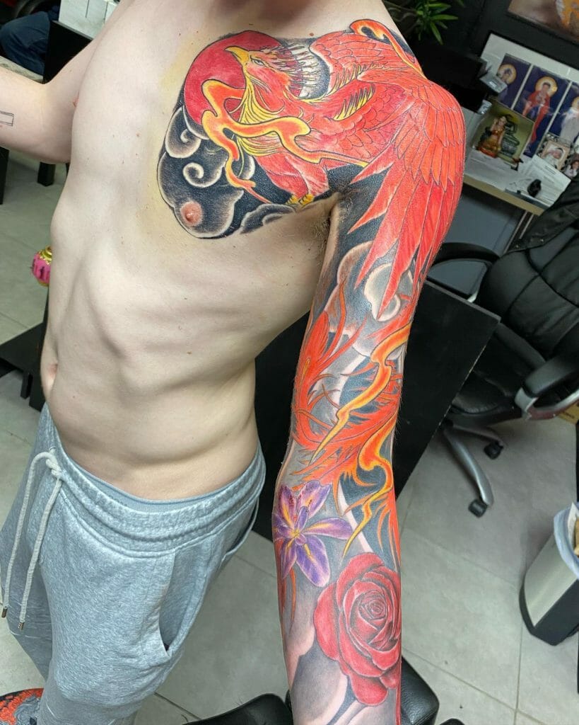 Phoenix Sleeve Tattoo